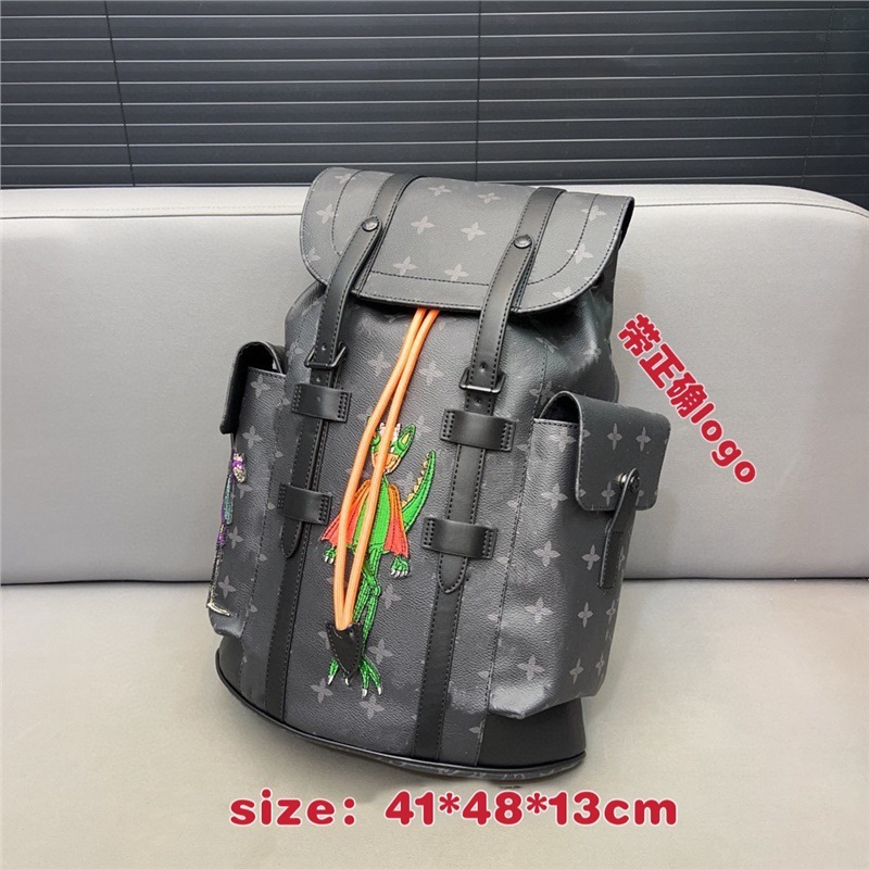 メンズバックパック 25 ヨーロッパとアメリカのバックパック老眼クラシックスクールバッグトラベルバッグ新しい大容量学生フリップ空港|undefined
