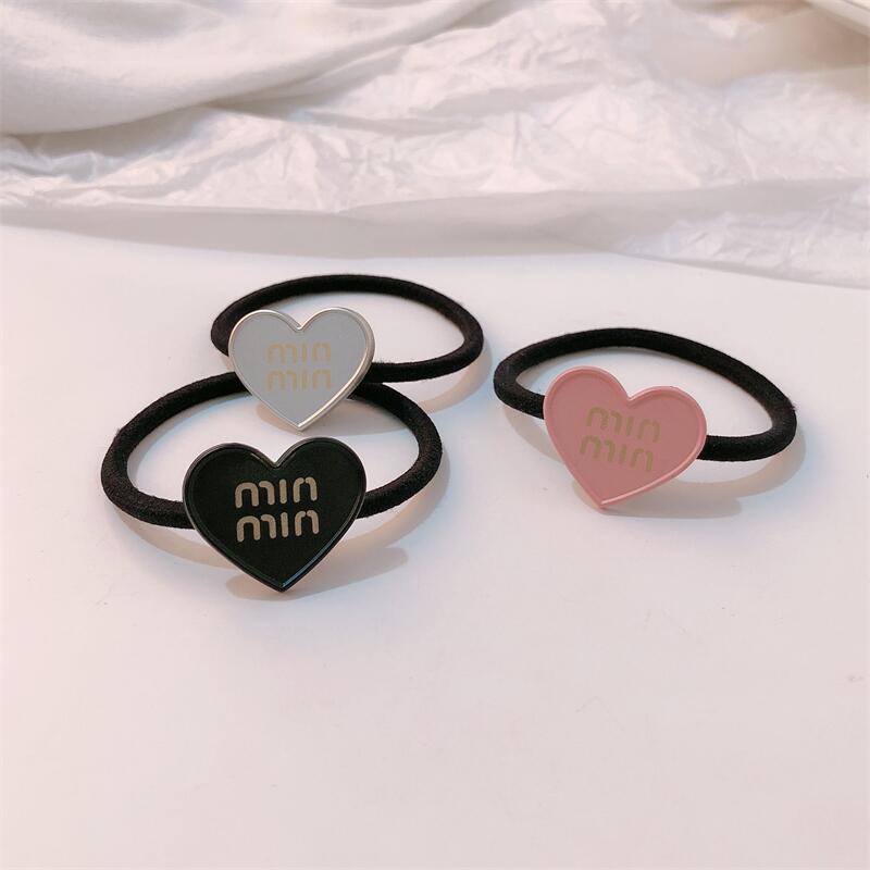 Letras amor lazo para el cabello cuerda para la cabeza cuerda para el cabello de temperamento neto rojo Japón y Corea del Sur banda de goma simple alta elasticidad y accesorios para el cabello duraderos