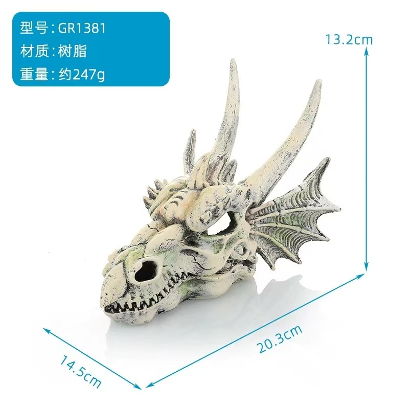 Mascotas trepadoras esquivando cuevas, acuario, simulación de paisajismo, grifo, huesos fósiles, peces y camarones, casa esquivando, decoración de acuarios, artesanías