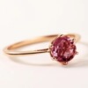 Fashionable red zirconium, ring with stone, 2022, European style