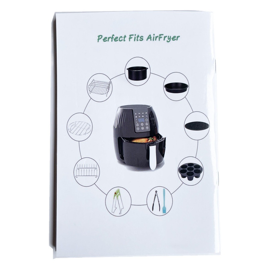 Accesorios de freidora de aire transfronterizos Receta de inglés freidora de aire filete papas fritas pollo asado Camarón pollo pierna receta de comida