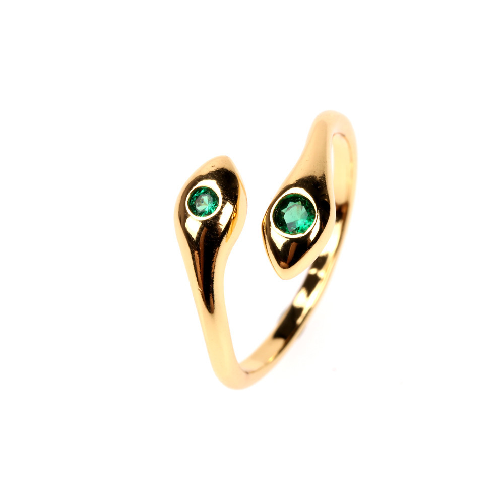 Nihaojewelry Fashion Double-headed Snake Copper Adjustable Ring Wholesale Jewelry display picture 2