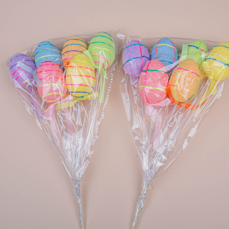 Huevos de Pascua personalizados DIY decorativos arreglos de flores hechos a mano creativos espuma huevos adornos de regalo