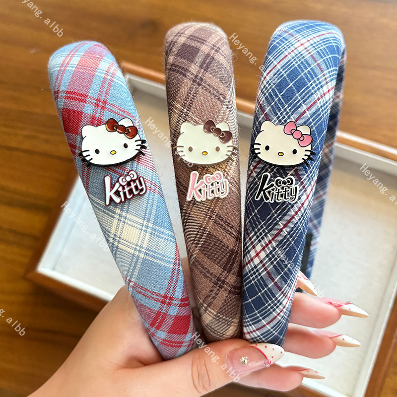 韩版新款时尚潮流条纹猫咪发箍甜美少女心洗脸发束百搭头箍发饰|undefined