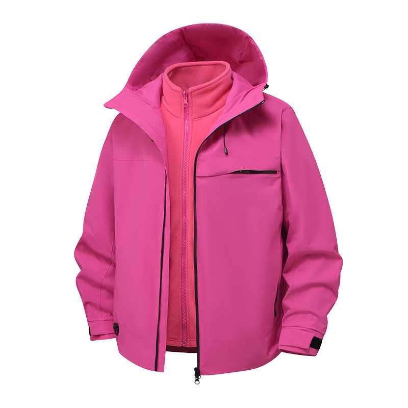 骆陀同款三合一外套男女新款冬季冲锋衣户外登山服耐脏工作服定制|undefined
