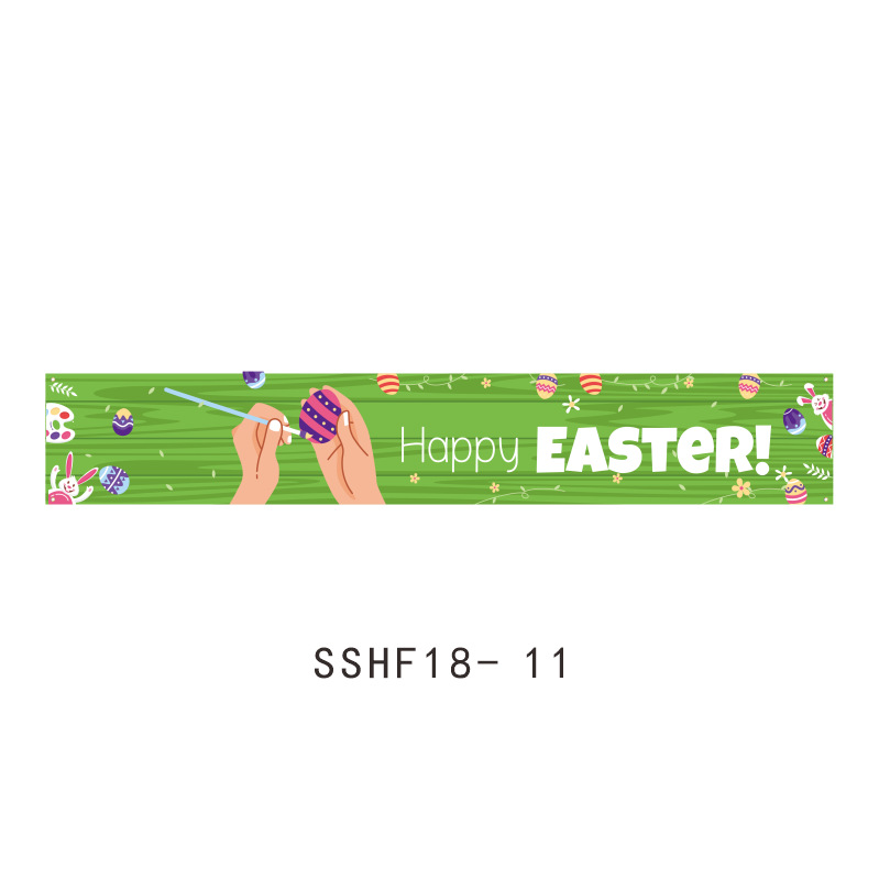 Banderas de Pascua transfronterizas, decoraciones de fiestas navideñas, banderas colgantes, huevos, conejitos, diseño de patio, banderas, pancartas personalizadas