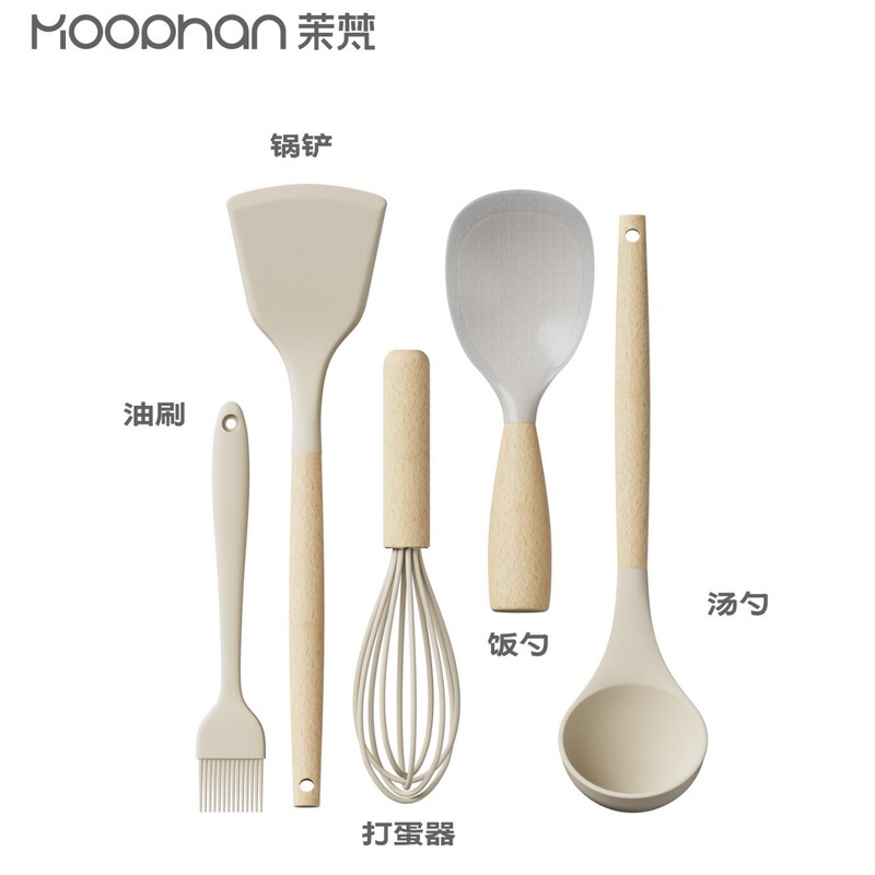キッチン用品 5点セット 高温耐性シリコンスパチュラとスプーンセット お土産 オープニングプロモーション イベントポイント引き換えギフト|undefined