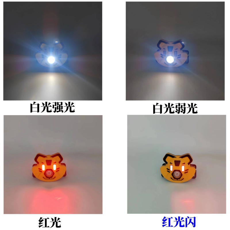 Transfronterizo nuevo faro creativo pequeño Tigre faro al aire libre fuerte luz de iluminación linterna recargable portátil al por mayor