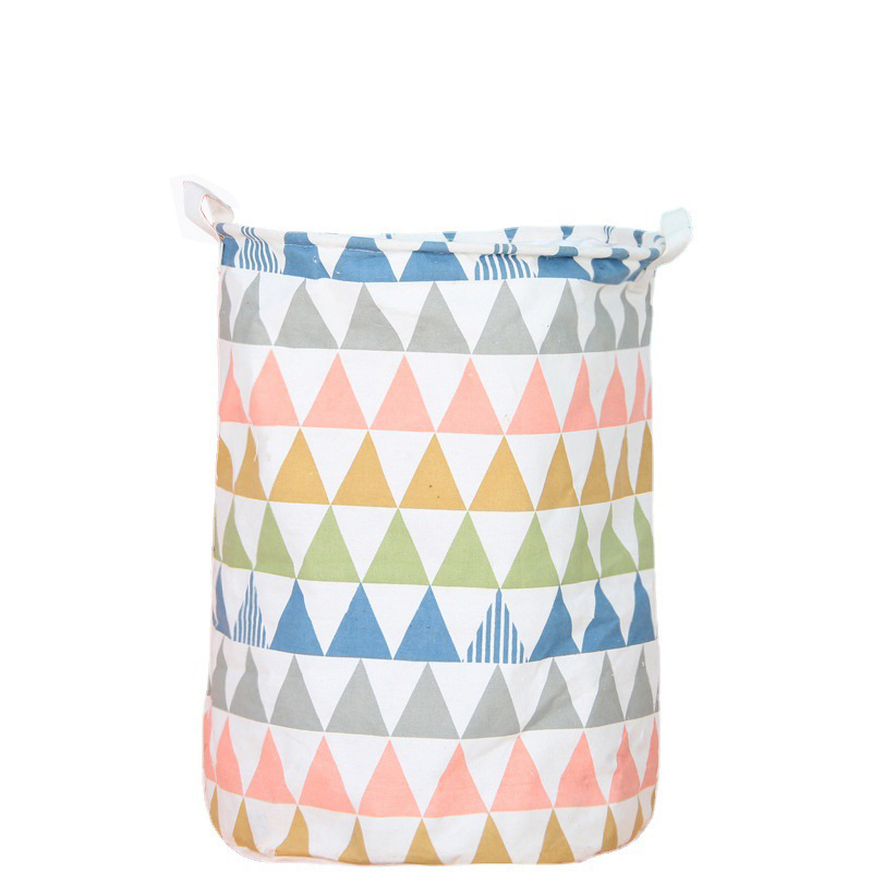 Creativo simple de algodón y lino de almacenamiento con cordón cesta de lavandería plegable juguete cesta de almacenamiento Cubo de almacenamiento fabricante