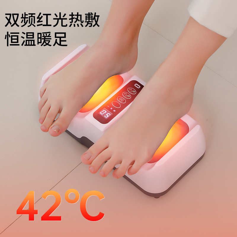 跨境足底按摩器脚底按摩脉冲揉捏足疗机红光热敷按摩脚垫按摩仪|undefined