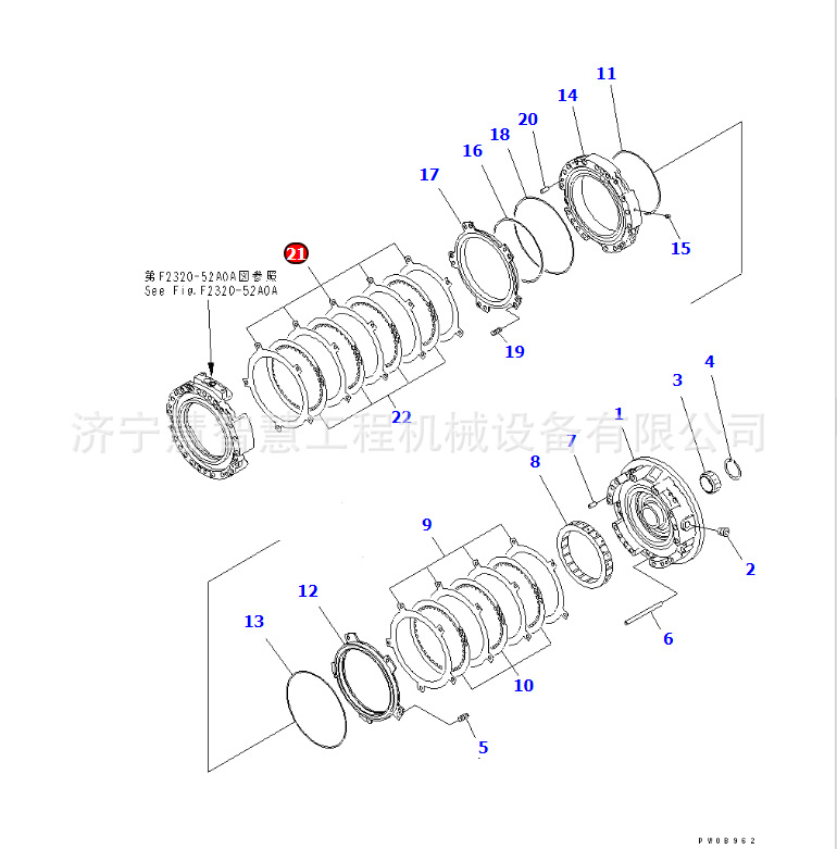 推土机D85EX制动活塞14X-15-22730配