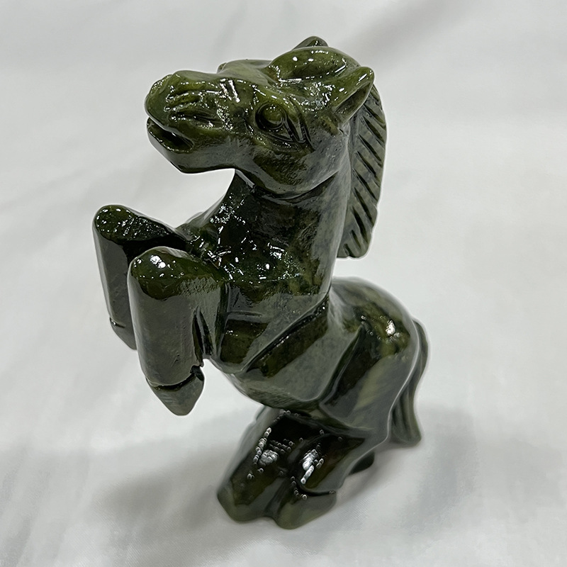 Jade Horse Home Decoration Zodiac Sculpture Ornament 2