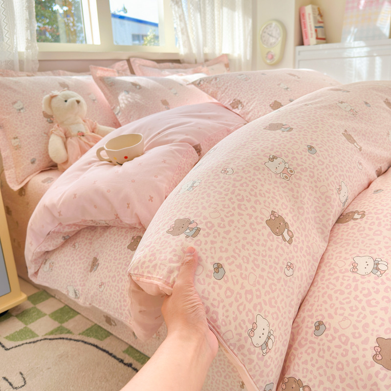 Madre e infante clase A 100% algodón puro Xinjiang cuatro piezas de sábanas de algodón desnudas para dormir cubierta cama dormitorio Kasa tres cuatro piezas de conjunto