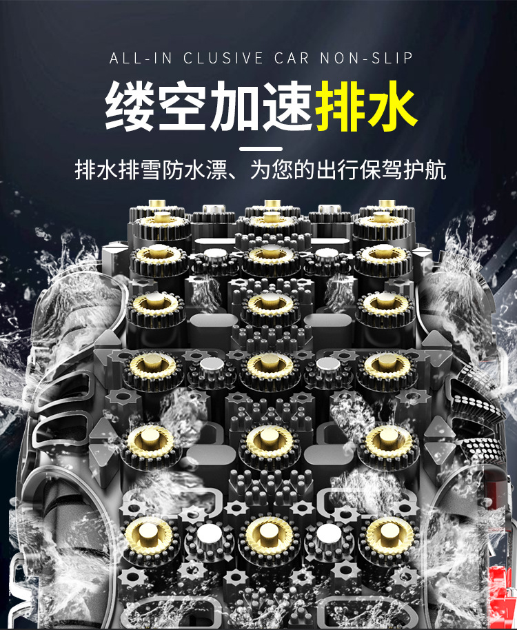 Car Tire Anti-Slip Chains for Off-Road Cars, Suvs, Universal Type, Winter Snow Use, Non-Damaging to Tires, Full Coverage, Rubber Type