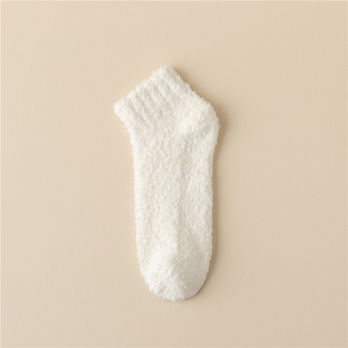 Home Socks Women's Floor Socks Dispensed Season Velvet Thickened Coral Velvet Non-Slip Carpet Socks Adults Plush Boat Socks