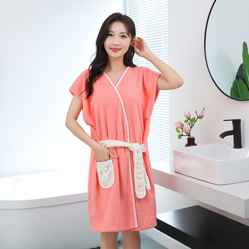 목욕 타월 목욕 스커트 물 흡수성 빠른 건조 없음 귀여운 학생 홈 커플 목욕 가운 목욕 가운 목욕 가운