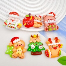 卡通2025年新款大号圣诞diy树脂配件手机壳钥匙扣冰箱贴片材料批