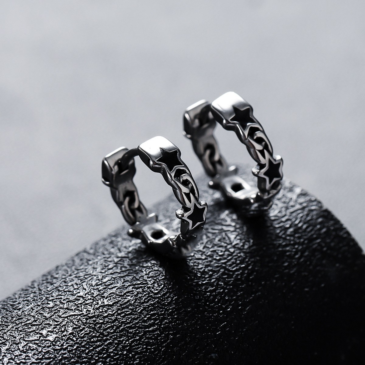 X721-A (Pentagonal Star Earrings) pair