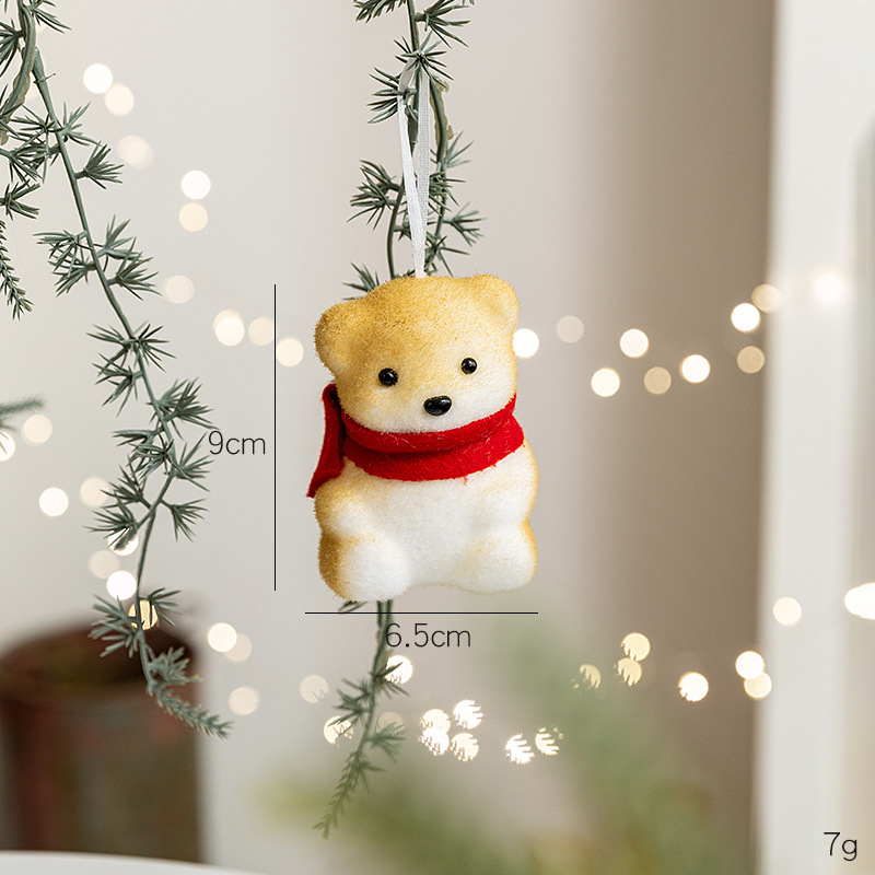 クリスマスツリーペンダントリスシミュレーションクマ人形漫画泡装飾デスクトップ造園小さなクリエイティブ装飾品|undefined