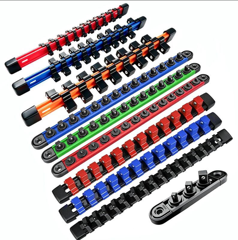 Metal Socket Storage Rack Magnetic Socket Organizer Holder Socket Strip Storage Box Hanging Storage Strip Metal Socket Storage Rack Magnetic Socket Organizer Holder Socket Strip Storage Box Hanging Storage Strip