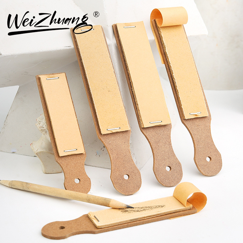 Wholesale Sketch Pencil Sandboard Painting Pencil Polished Tip Sandpaper Pink Paper Polishing Tip Sandpaper