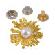 Factory Direct Sales Classy Sunflower Pearl Four-Button Snap Button Fashion Classic Metal Button Denim Shirt Accessories