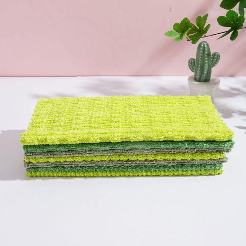 アボカドスクエアタオル、ノンスティックオイルキッチンクリーニングタオル、吸水性、糸くずの出ない刺繍ハンドタオル、厚手の食器用雑巾|undefined