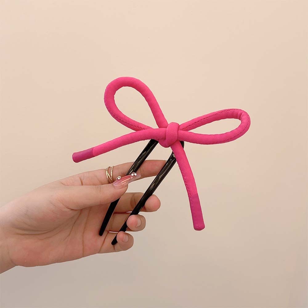 Dulce arco en forma de U, lindas bolas de cabeza, simple detrás de la cabeza, clipes de cabello modernos para las mujeres