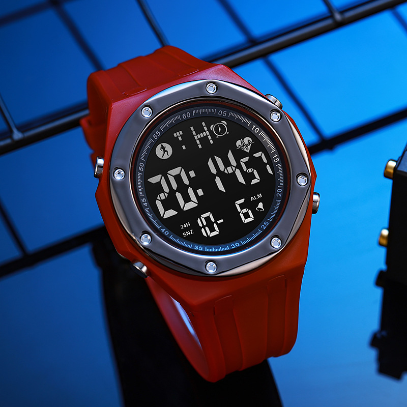 Electronic Watch, Step Counting Calorie Watch, Men's Fashionable Electronic Watch, Multi-Functional Youth Sports Watch