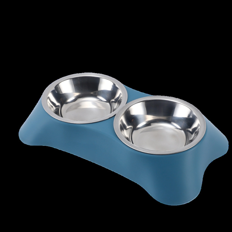 Comedero Doble para Mascotas Tamaño Mediano de Acero Inoxidable y PP para Agua y Comida de Perros y Gatos image 9