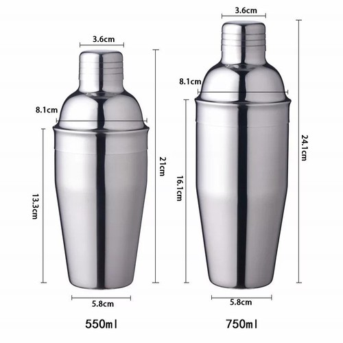 Cross-border new 550ml stainless steel cocktail cup hotel bar counter cocktail shaker KTV shaker cup cocktail mixer