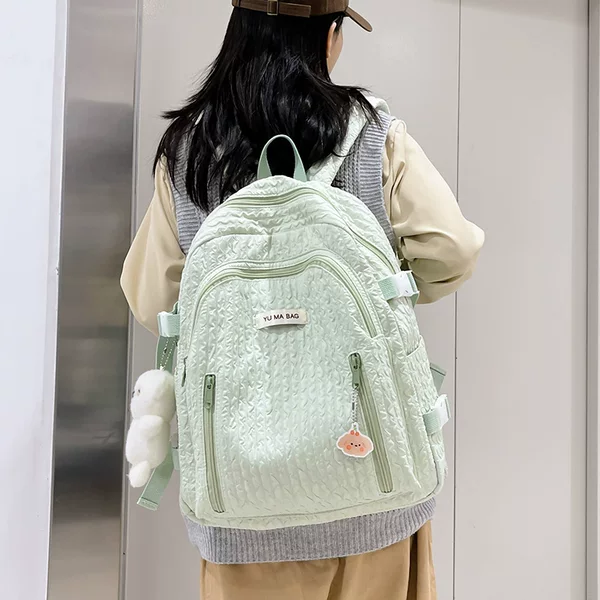Japanese Style Girl Schoolbag Female Korean Style Ins Junior High School Student Cute Soft Girl Backpack Senior high school Student Large Capacity Backpack