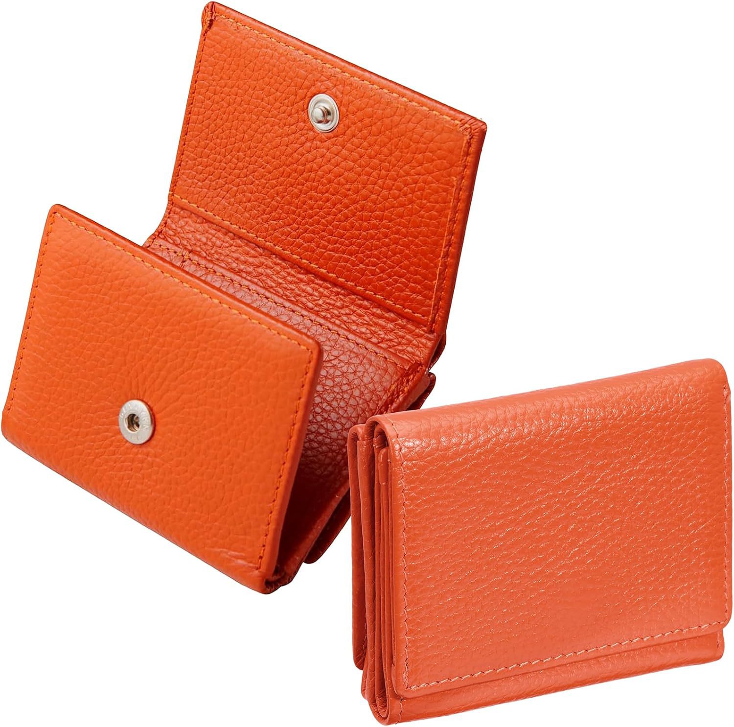 Amazon estilo japonés Lotte litchi billetera pequeña tres plegables antimagnético gran capacidad billetera de cuero