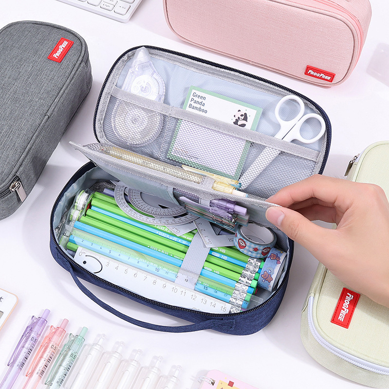 Bolsa de lápiz, papelería de gran capacidad, caja de papelería mayorista de alto valor facial, caja de lápiz transparente encantadora para niñas