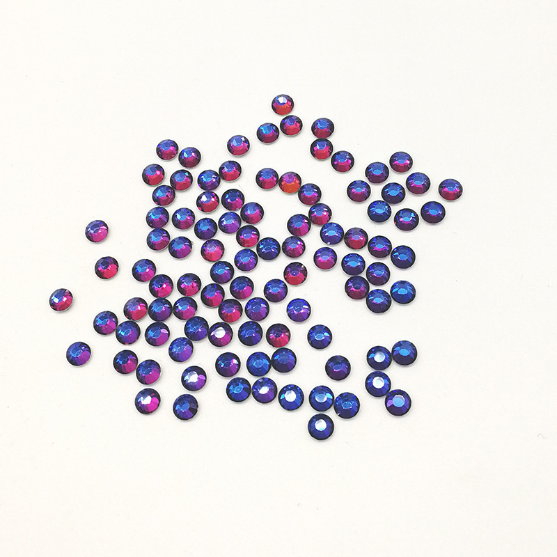 Color redondo taladro de fondo plano accesorios de ropa taladro de uñas accesorios taladro de vidrio DIY taladro de vidrio de color decoración manual