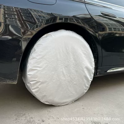 Wholesale Car Spare Tire Covers, All-Inclusive Tire Covers, Dustproof and Waterproof Spare Tire Covers, Snow Protection Covers, Tire Covers (Spare wheel cover) - s24-26imch63cm2pcs-silver