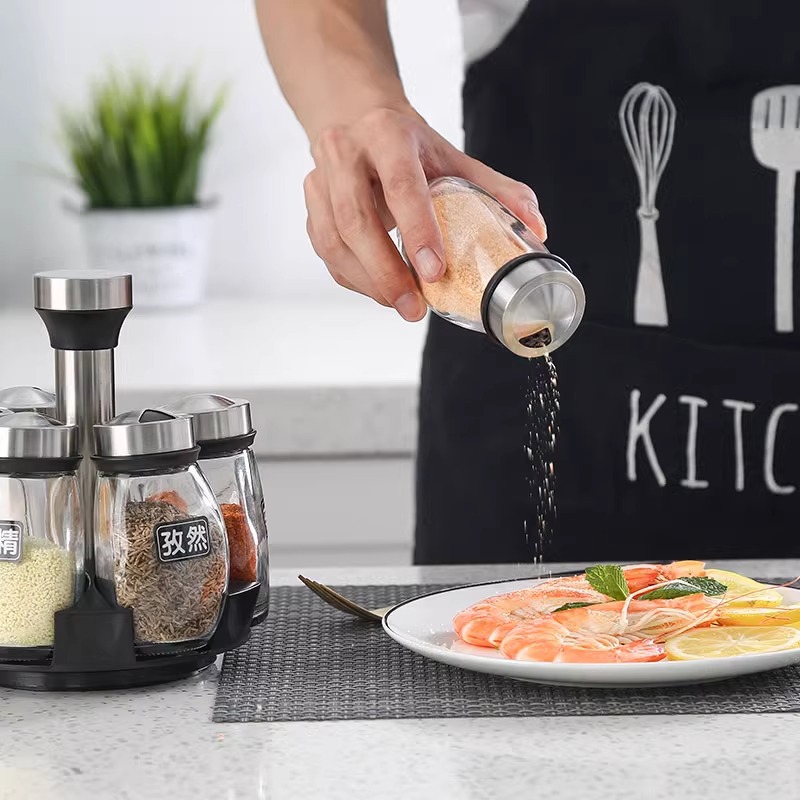 Vivir en armonía Combinación de condimento integrada para condimento de cocina, condimento de vidrio de barbacoa, condimento de barril, condimento de barril a prueba de humedad