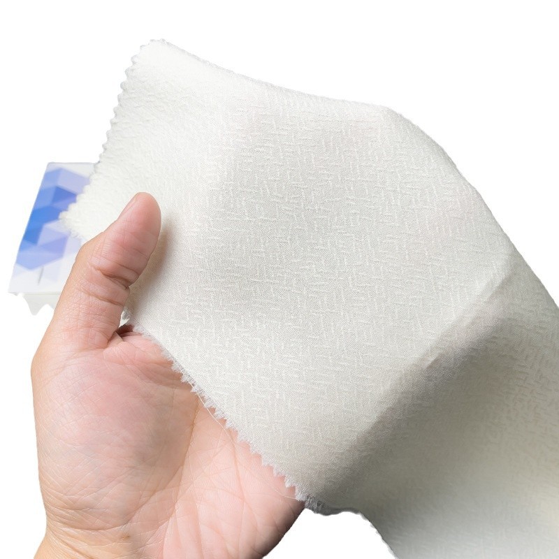 Aguja de seda de azúcar jacquard 29.5 mm 138 ancho de puerta 16% seda de morera 84% moda de lana FD6128