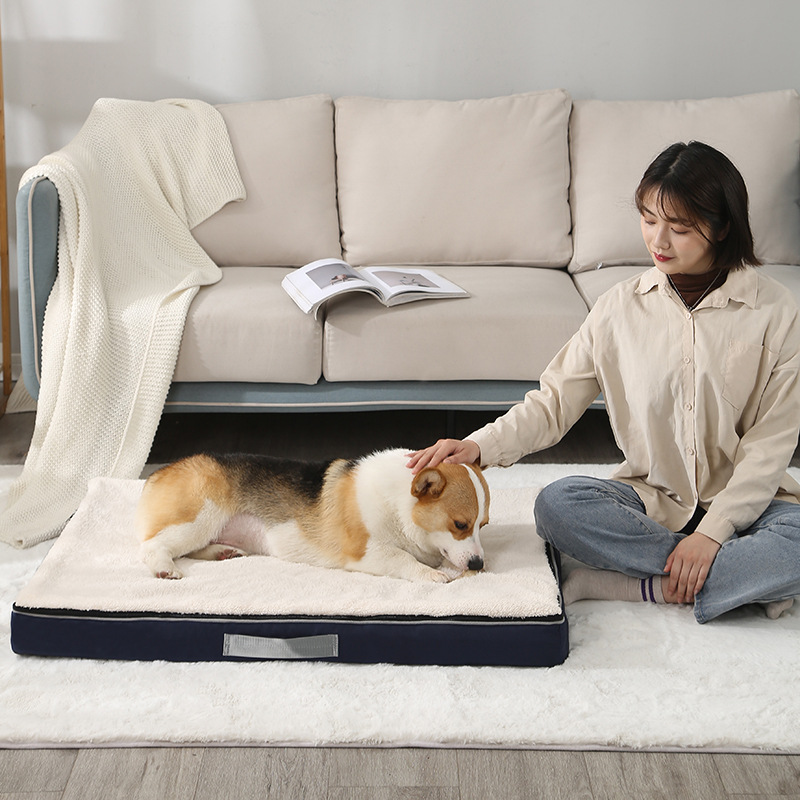 Removable and washable waterproof memory foam dog mattress pet mat sponge dog mat pet bed large dogs four seasons spring and summer