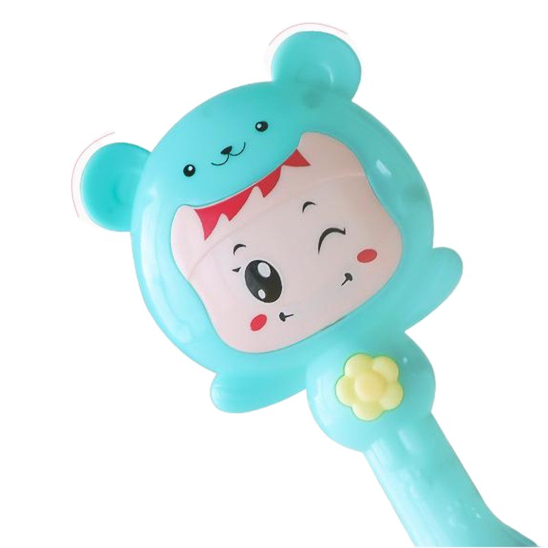 New Newborn Early Education Toys Infant and Toddler Cartoon Interactive Tambourine 6-Piece Gift Box 7-Piece Set Rattle Toy