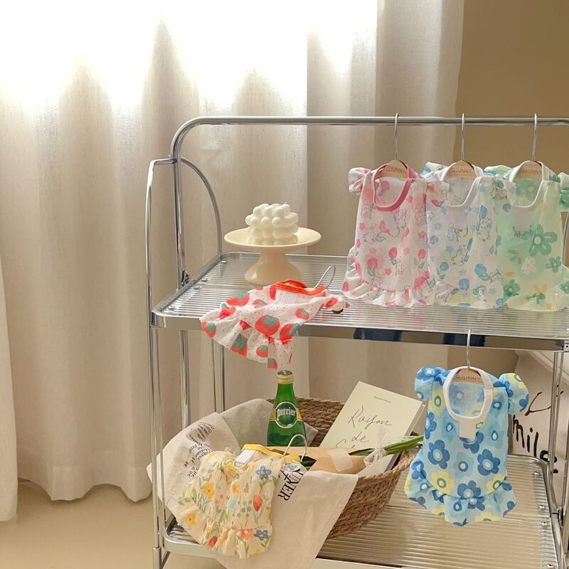 Dog Summer Breathable Dress Big Dog Clothes Cat Teddy Koki Golden Hair Small Medium and Large Dog Skirt