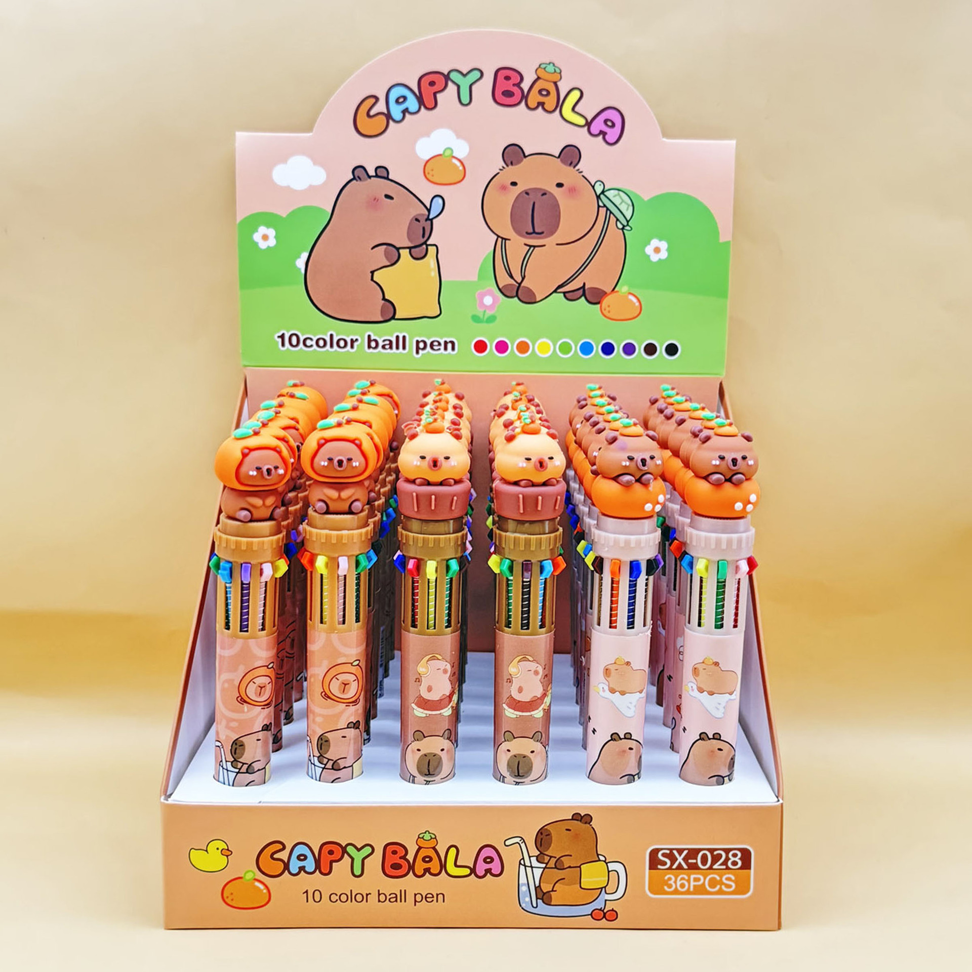 KP - 23006 princesa pony dibujos animados colección de bolígrafos multicolores chicas adorables bolígrafos de 10 colores estudiantes