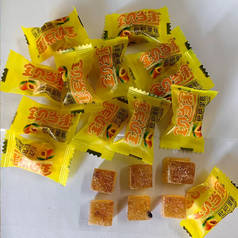 枇杷果糕潮汕古制糖果网红直播休闲零食水果软糖独立散装大量批发