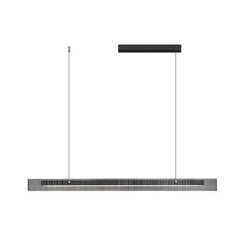 Lámpara del restaurante de vidrio minimalista italiano simple Villa individual gran mesa de comedor de piso plano bar de la isla de una lámpara larga