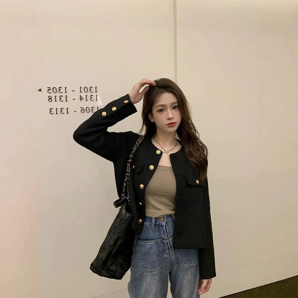 Короткая зимняя куртка, кардиган в чьелновском стиле, черно-белая boucle, размеры S–2XL