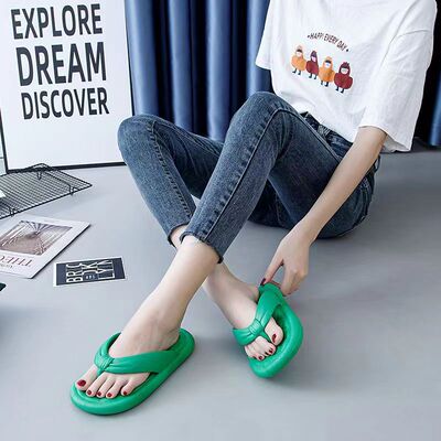 踩屎感人字拖女外穿夏新款时尚女生防滑耐磨人字拖舒适夹脚沙滩鞋|ms