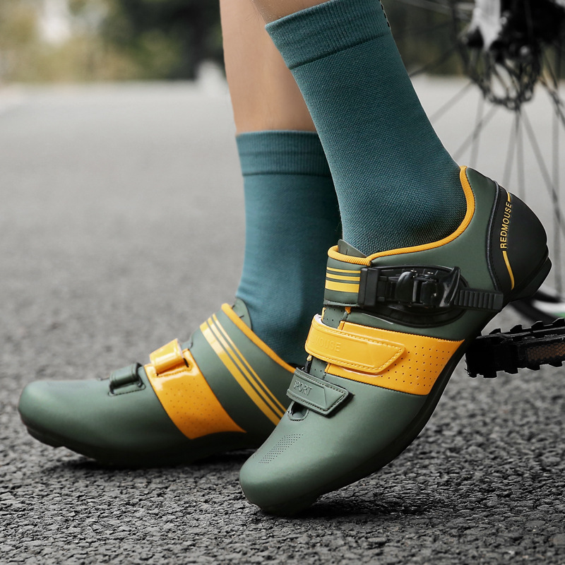 2022 New Style Cycling Shoes Unlocked Men's and Women's Road Bicycle Lock Shoes Power Mountain Bike Hard Bottom Unlocked Bicycle Shoes