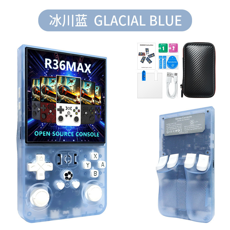 オリジナル正規品越境R36MAXオープンソース携帯ゲーム機 4.0inch 大画面機レトロPSPゲーム機|undefined