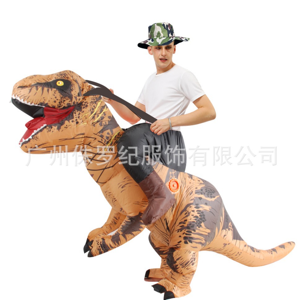 Transfronterizo de Halloween Monte Tyrannosaurus dibujos animados dinosaurio inflable fiesta rendimiento ropa tridimensional dinosaurio ropa inflable