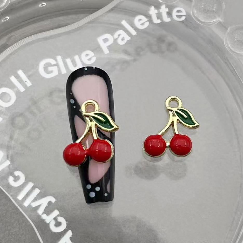 Red Cherry joyas de uñas accesorios de decoración de uñas para usar joyas de uñas DIY joyas de uñas al por mayor